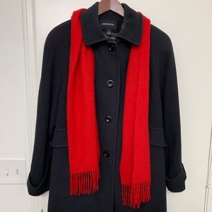 London Fog Black Pea Coat - Large